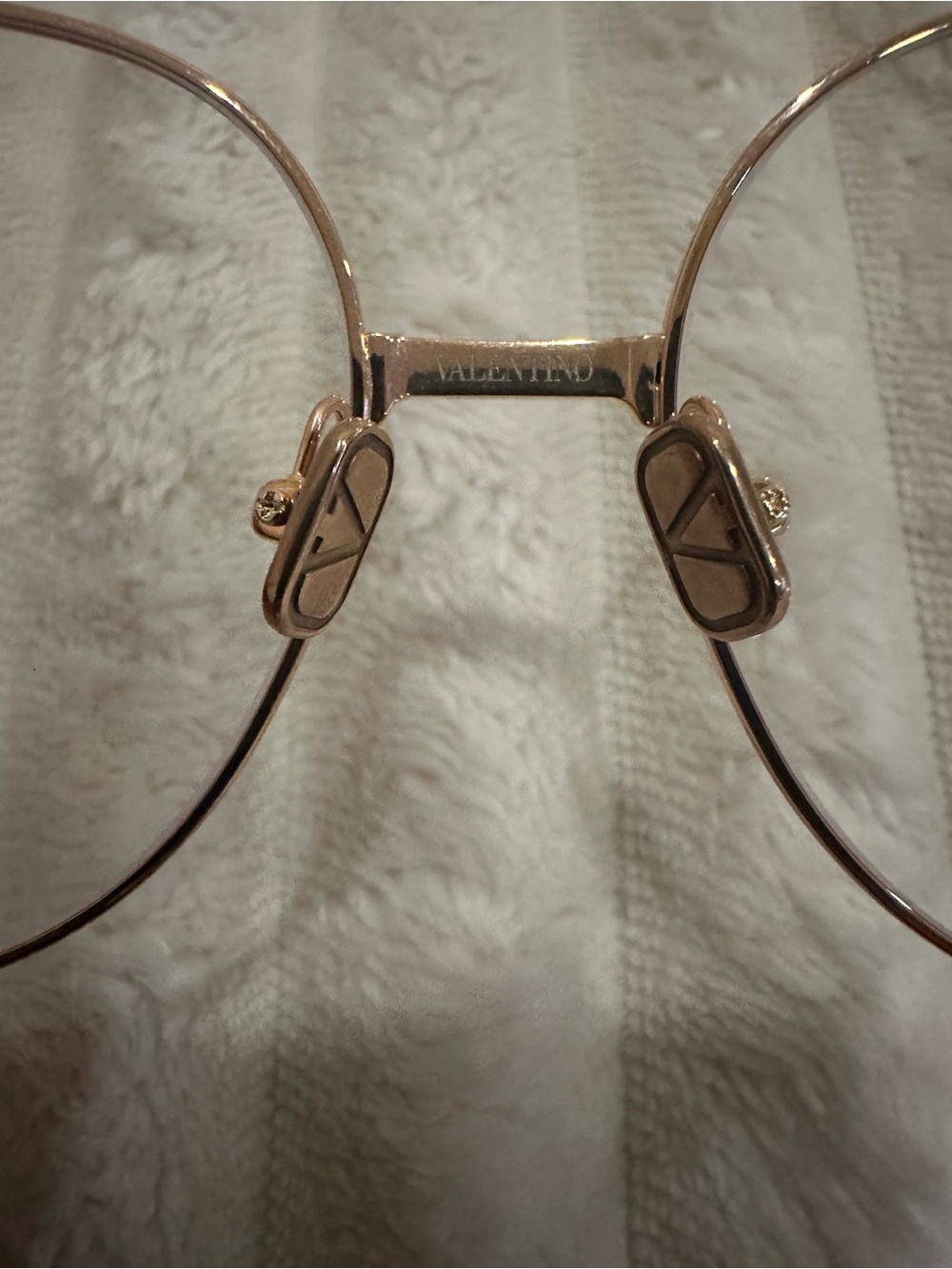 Valentino Round Gold Metal Frame Glasses; NWOT - Picture 4 of 10
